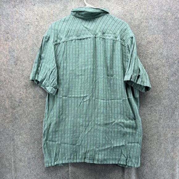 Columbia Shirt Mens XL Green Regular Fit Short Sleeve Button Front Casual Top - Picture 2 of 10